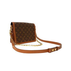 Louis Vuitton Dauphine Brown Bag Monogram Leather